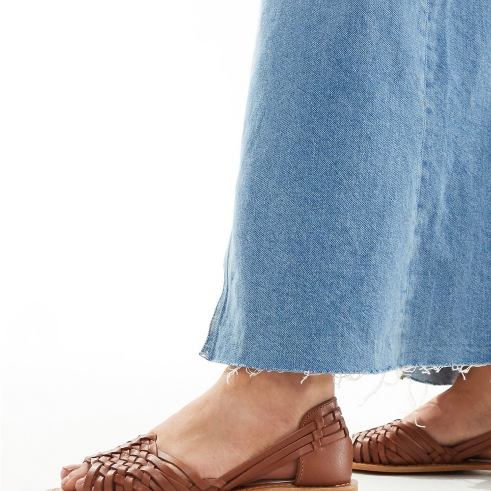 ASOS Brown Woven Flats